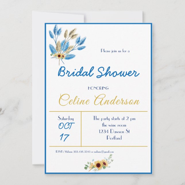 Tarjeta de celebración previa al Boda única (Anverso)