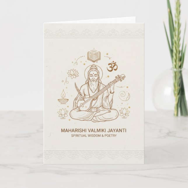 Tarjeta de celebración Valmiki jayanti (Anverso)
