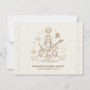 Tarjeta de celebración Valmiki jayanti