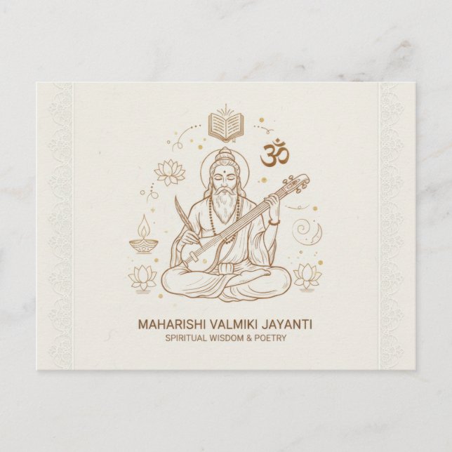 Tarjeta de celebración Valmiki jayanti (Anverso)