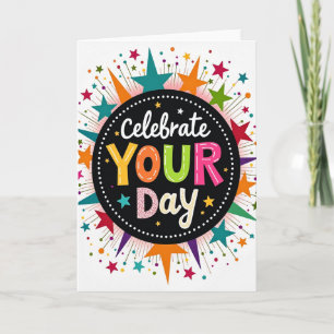 Tarjeta de Celebración Vibrante