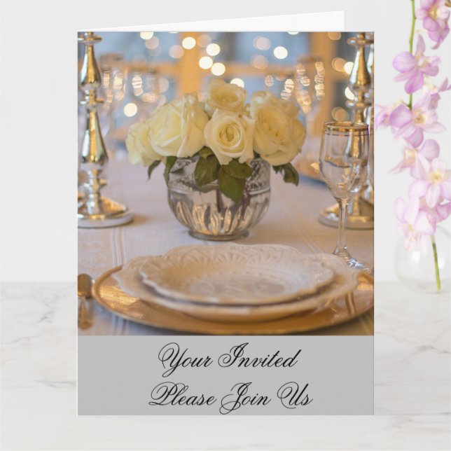 Tarjeta de cena (Orquídea)