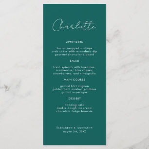 Tarjeta de cena Boda de la tarjeta de nombre esmer
