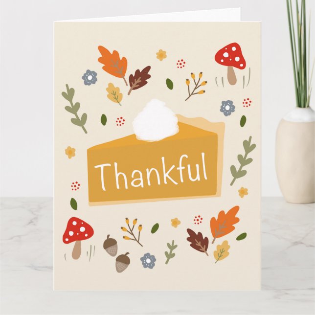 Tarjeta de cena de Acción de Gracias para la Calab (Anverso)