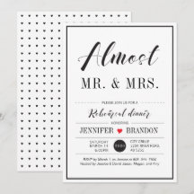 Tarjeta de Cena de Ensayo de Boda con Tipografía C