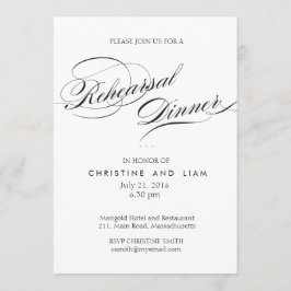 Tarjeta de cena de ensayo de guión brillante