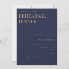 Tarjeta de cena de prueba formal con elegancia de