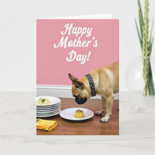 Tarjeta de Cena del Día de la Madre Rosa Rosa