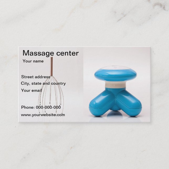 Tarjeta de centro de masaje (Anverso)
