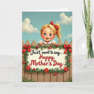 Tarjeta de cerca de Peekaboo de niño alegre