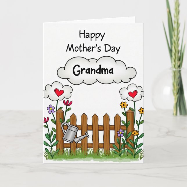 Tarjeta de cerca para el día de las madres rústica (Anverso)