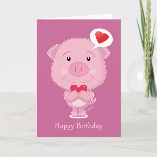 Tarjeta de cerdo HBD (Anverso)
