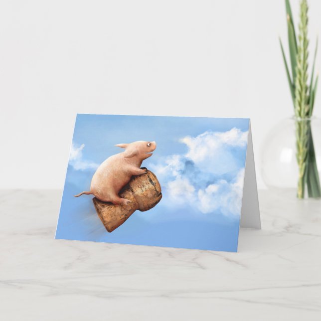Tarjeta de cerdo volador (Anverso)