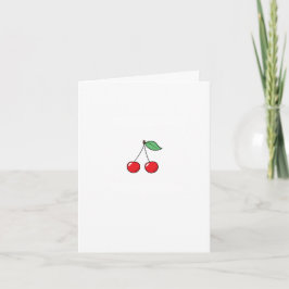 Tarjeta de cereza. Tarjeta linda y simple