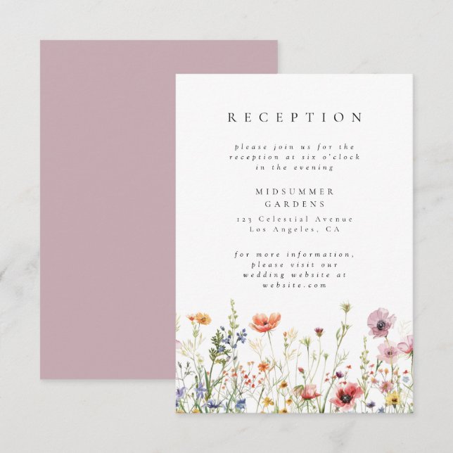 Tarjeta de cerramiento de recepción de boda en jar (Anverso / Reverso)