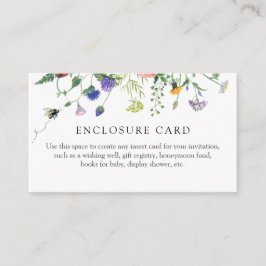 Tarjeta de cerramiento para regalo con flores silv