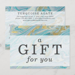 Tarjeta de certificado de Geode de piedra turquesa