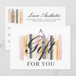 Tarjeta de certificado de Moda de oro rosa y Rosa