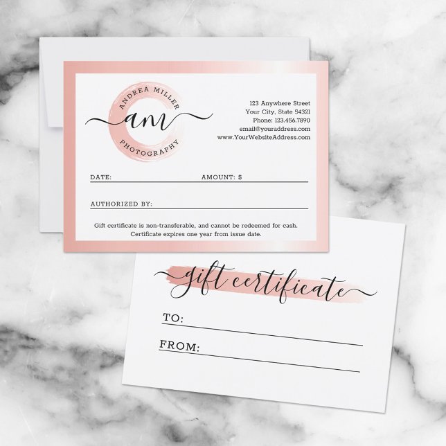 Tarjeta de certificado de regalo con logotipo Mini (Subido por el creador)
