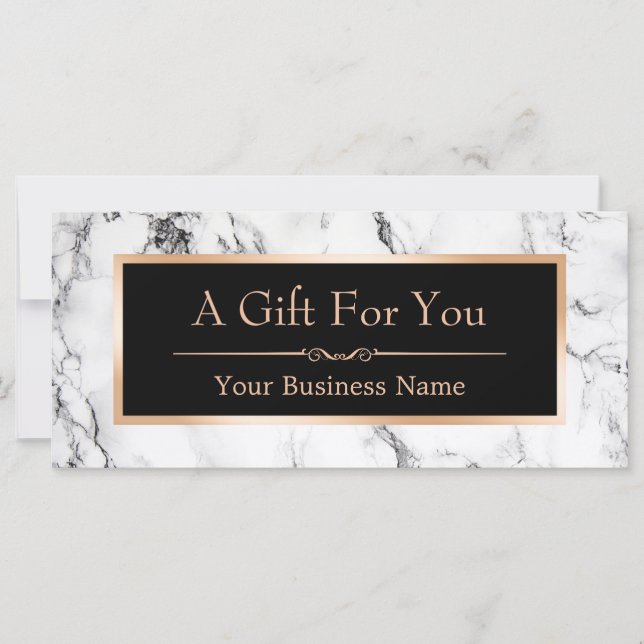 Tarjeta de certificado de regalo de apariencia de  (Anverso)