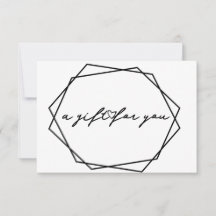 Tarjeta de certificado de regalo de belleza geomét