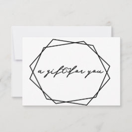 Tarjeta de certificado de regalo de belleza geomét