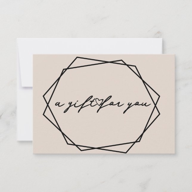 Tarjeta de certificado de regalo de belleza geomét (Anverso)