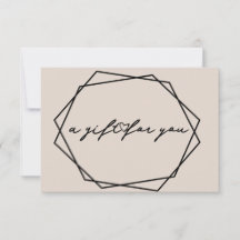 Tarjeta de certificado de regalo de belleza geomét