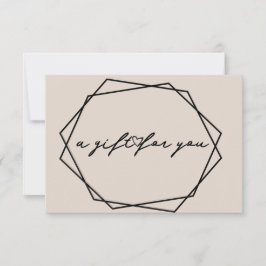 Tarjeta de certificado de regalo de belleza geomét