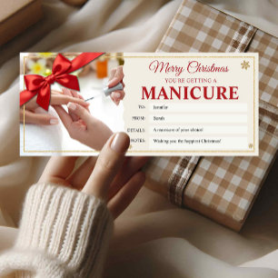 Tarjeta de Certificado de Regalo de Manicura de Na