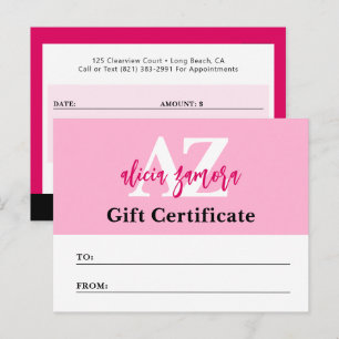 Tarjeta de certificado de regalo de moda Viva Mage