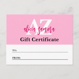Tarjeta de certificado de regalo de moda Viva Mage