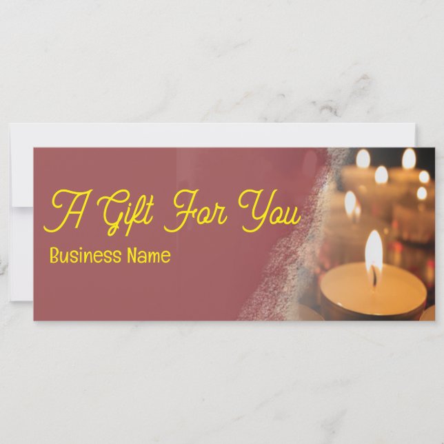 Tarjeta de certificado de regalo de nombre de nego (Anverso)