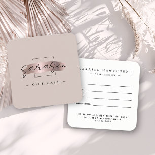 Tarjeta de certificado de regalo de oro Rosa de pi