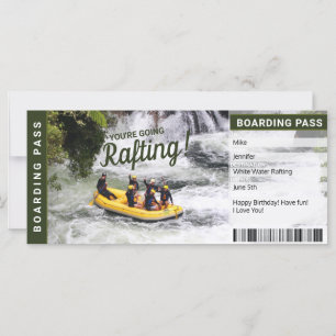 Tarjeta de Certificado de Regalo de Paseo en Balsa