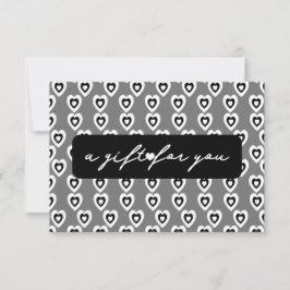 Tarjeta de certificado de regalo de patrón de cora
