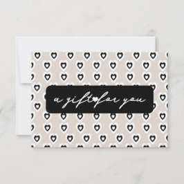 Tarjeta de certificado de regalo de patrón de cora
