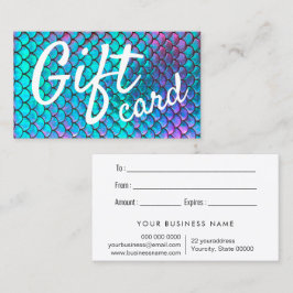 tarjeta de certificado de regalo de sirena