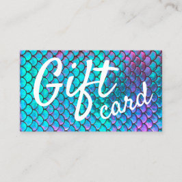 tarjeta de certificado de regalo de sirena