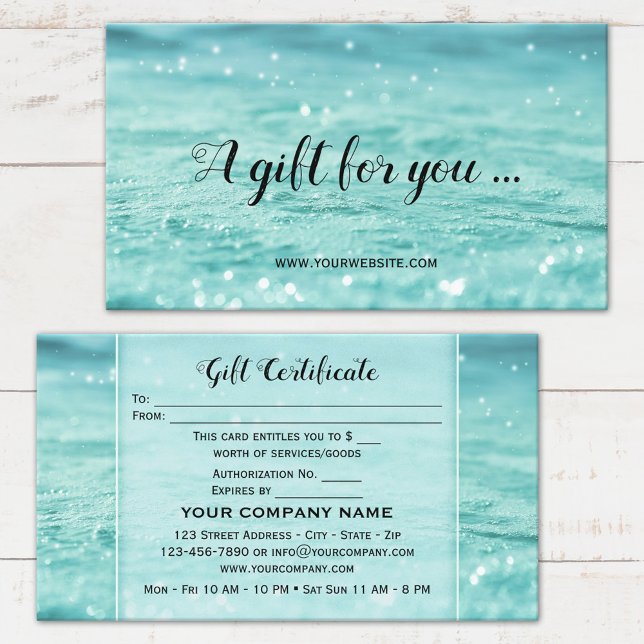 Tarjeta de certificado de regalo de spa de belleza (Subido por el creador)