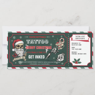 Tarjeta de Certificado de Regalo de Tatuaje de Nav