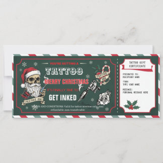 Tarjeta de Certificado de Regalo de Tatuaje de Nav