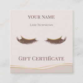 Tarjeta de certificado de regalo de técnico de pes