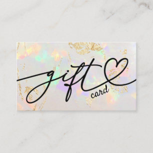 tarjeta de certificado de regalo de textura opal b