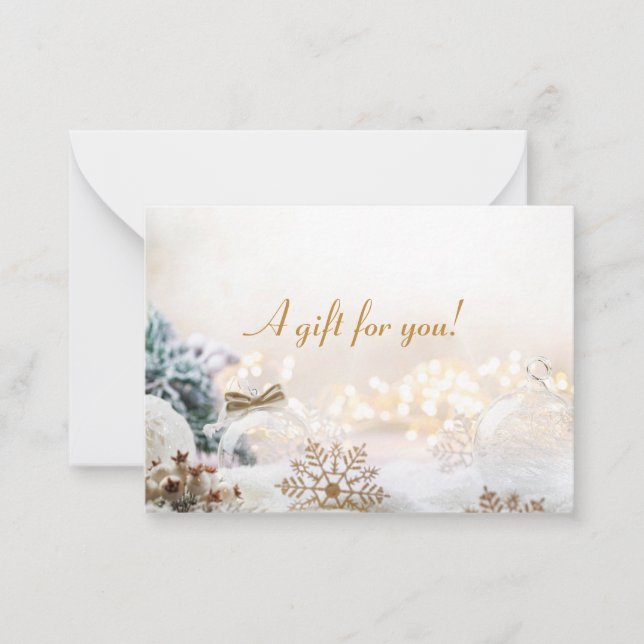 Tarjeta de certificado de regalo de vacaciones par (Anverso)