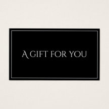 Tarjeta de certificado de regalo elegante negro pa