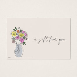 Tarjeta de certificado de regalo floral para peque