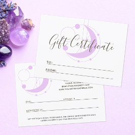 Tarjeta de certificado de regalo geométrico metafí