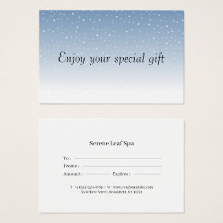 Tarjeta de certificado de regalo minimalista para 