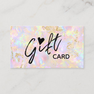 tarjeta de certificado de regalo opal rosa